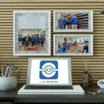 Poster Frame in living room Psd Mockup